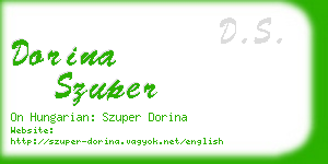 dorina szuper business card